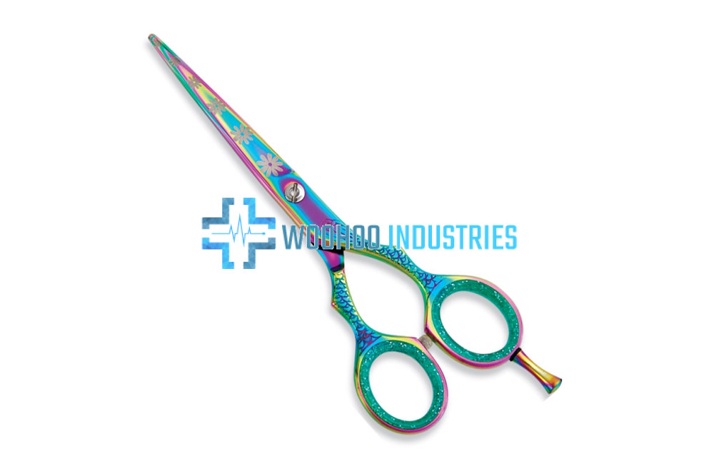 WI-1601 Rainbow Flower Hair Cutting Scissors