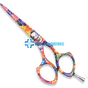 Floral print hair scissors