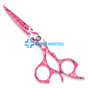 Pink swirl hair scissors