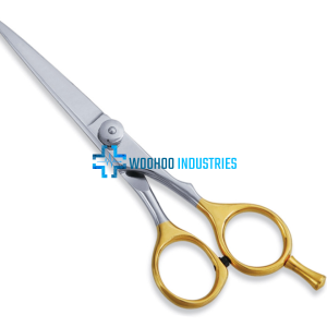 Gold handle hairdressing scissors