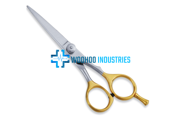 Gold handle hairdressing scissors