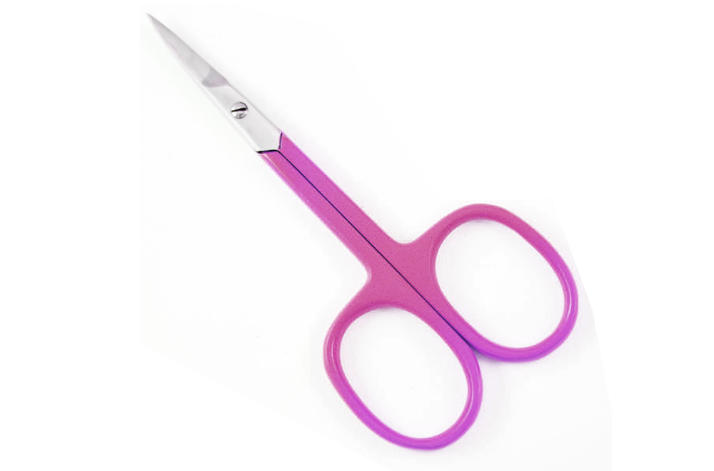 WI-1735 Pink Handle Cuticle Scissors