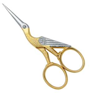 Gold & Silver Stork Cuticle Scissors