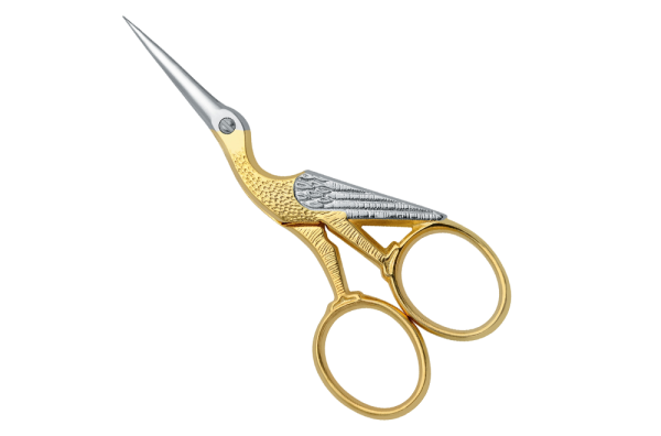 Gold & Silver Stork Cuticle Scissors