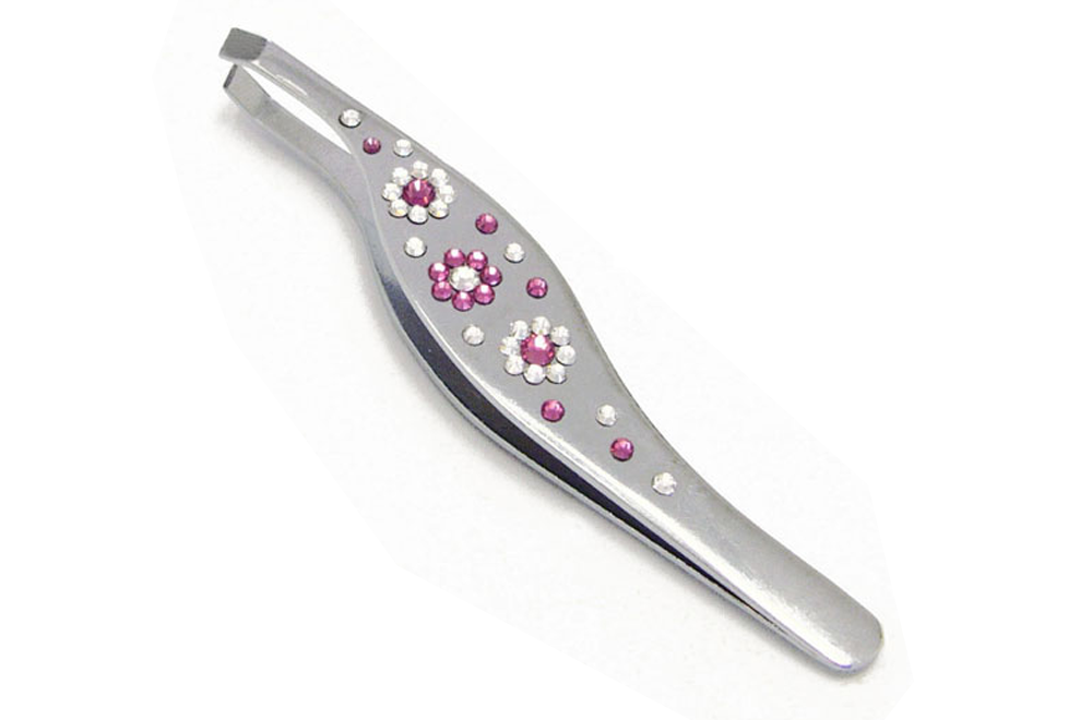 WI-1853 Pink Diamond Eyebrow Tweezers
