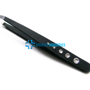 Black Crystal Eyebrow Tweezers