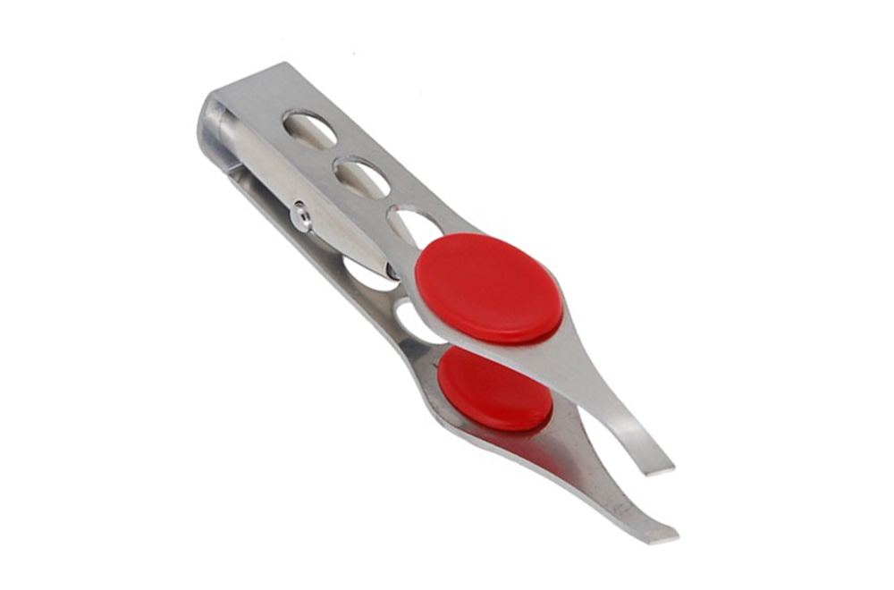 WI-1863 Red Grip Precision Tweezers