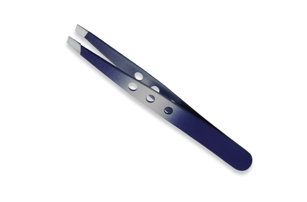 WI-1873 Steel Blue Eyebrow Tweezers