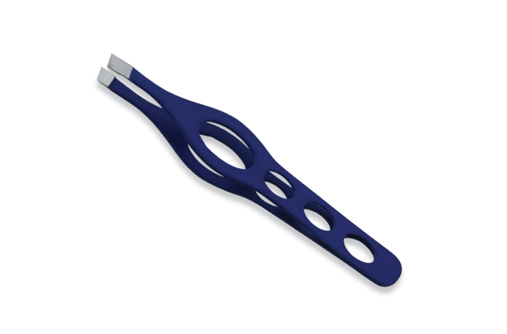 WI-1878 Hollow Grip Blue Tweezers